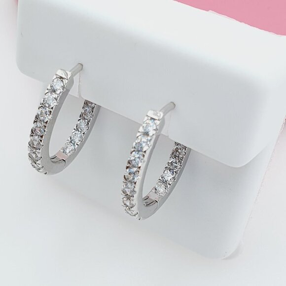 "925 Sterling Silver Cubic Zirconia Earrings, U19254669 - Picture 9 of 11